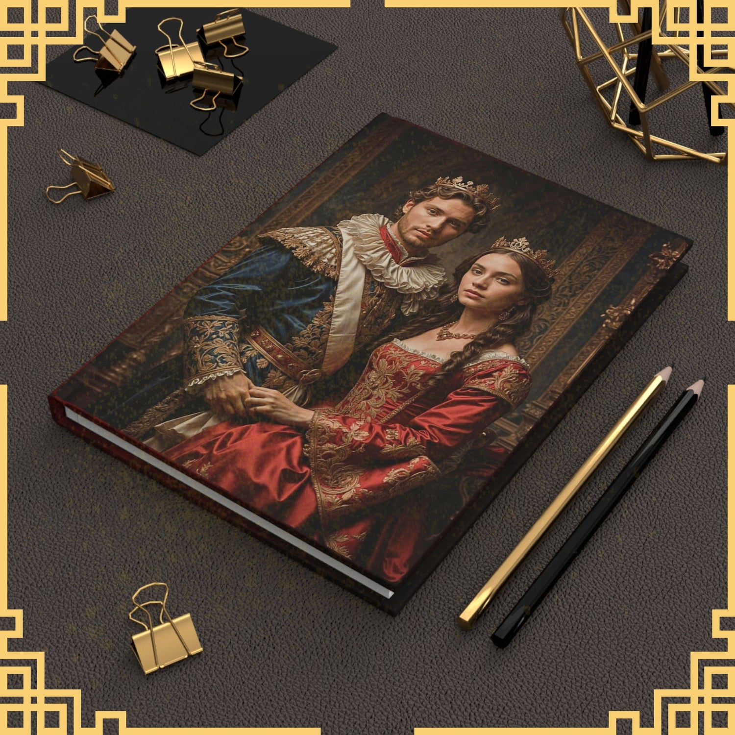 Custom Journal, Custom Royal Couples Journal from Photo, Renaissance Journal, Historical Journal, (2)