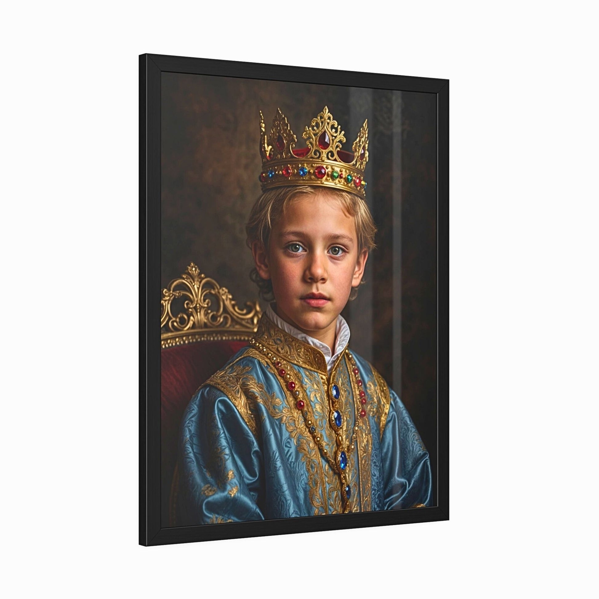 Transform your child's photo into a majestic royal portrait! Our custom portraits are perfect for birthdays, featuring personalized artwork of your little King or Queen. Capture the essence of royalty with unique Renaissance-inspired designs that make cherished gifts for any occasion.