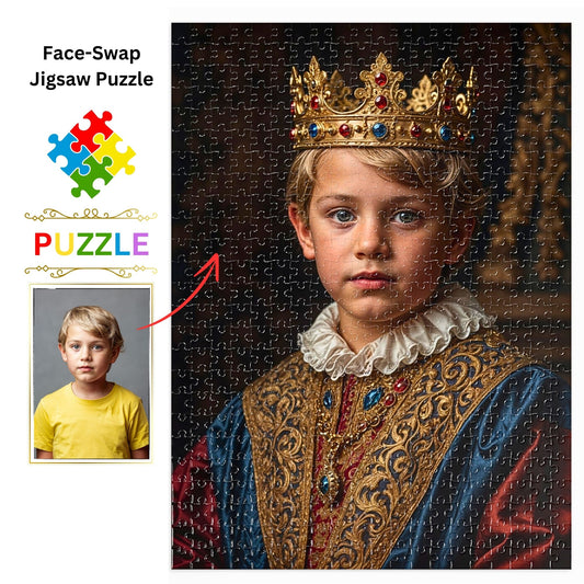 Custom Royal Puzzle from Photo | Unique Birthday Gift Idea | Surprise Mom and Dad with our Custom Kids Royal Puzzle. Turn your favorite photo into a delightful 252, 500, or 1000-piece puzzle. Crafted with precision and high-quality materials for an enjoyable family activity. Each puzzle comes in a gift-ready metal box, making it a perfect present for any occasion. Order now and create lasting memories with this personalized keepsake.