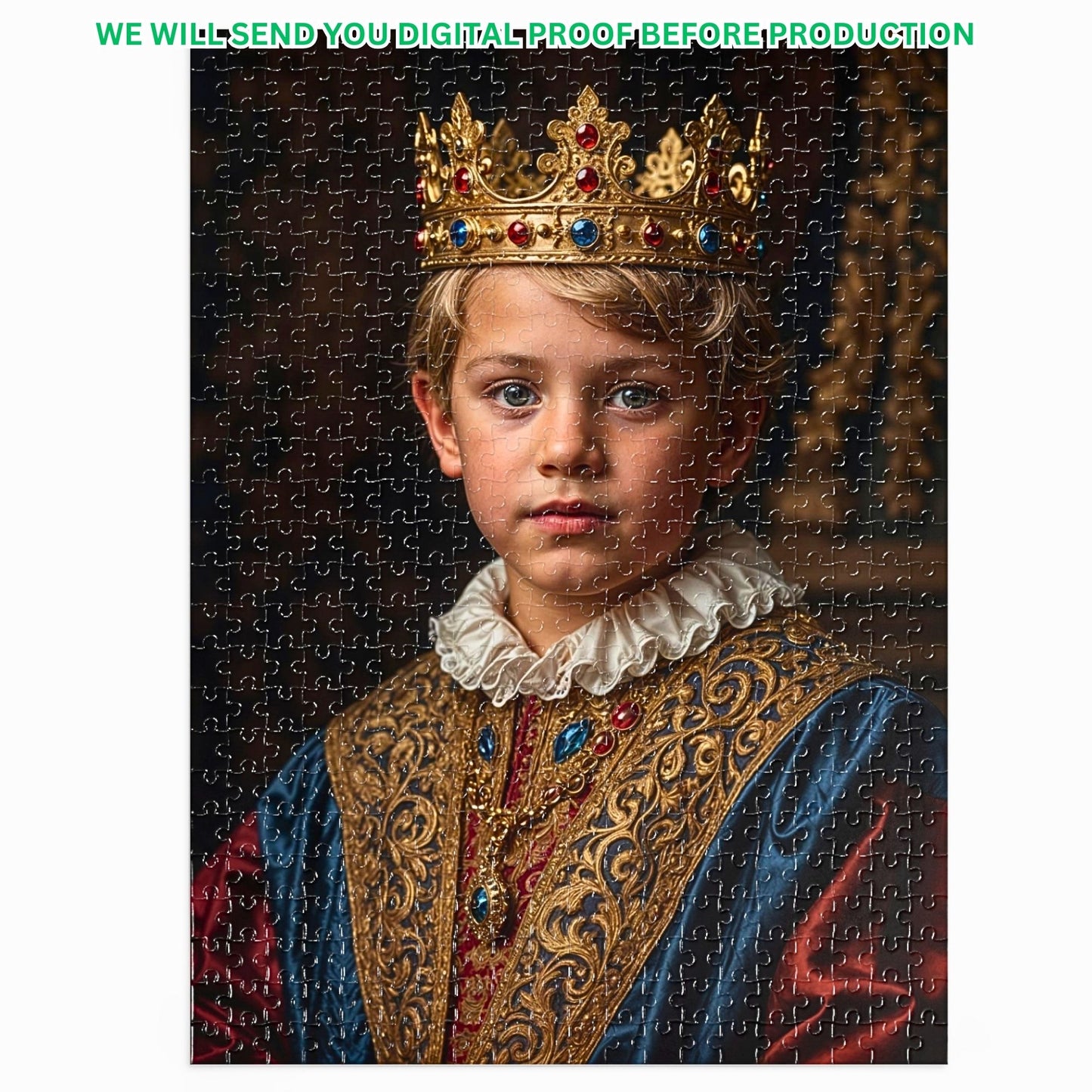 Custom Royal Puzzle from Photo | Unique Birthday Gift Idea | Surprise Mom and Dad with our Custom Kids Royal Puzzle. Turn your favorite photo into a delightful 252, 500, or 1000-piece puzzle. Crafted with precision and high-quality materials for an enjoyable family activity. Each puzzle comes in a gift-ready metal box, making it a perfect present for any occasion. Order now and create lasting memories with this personalized keepsake.