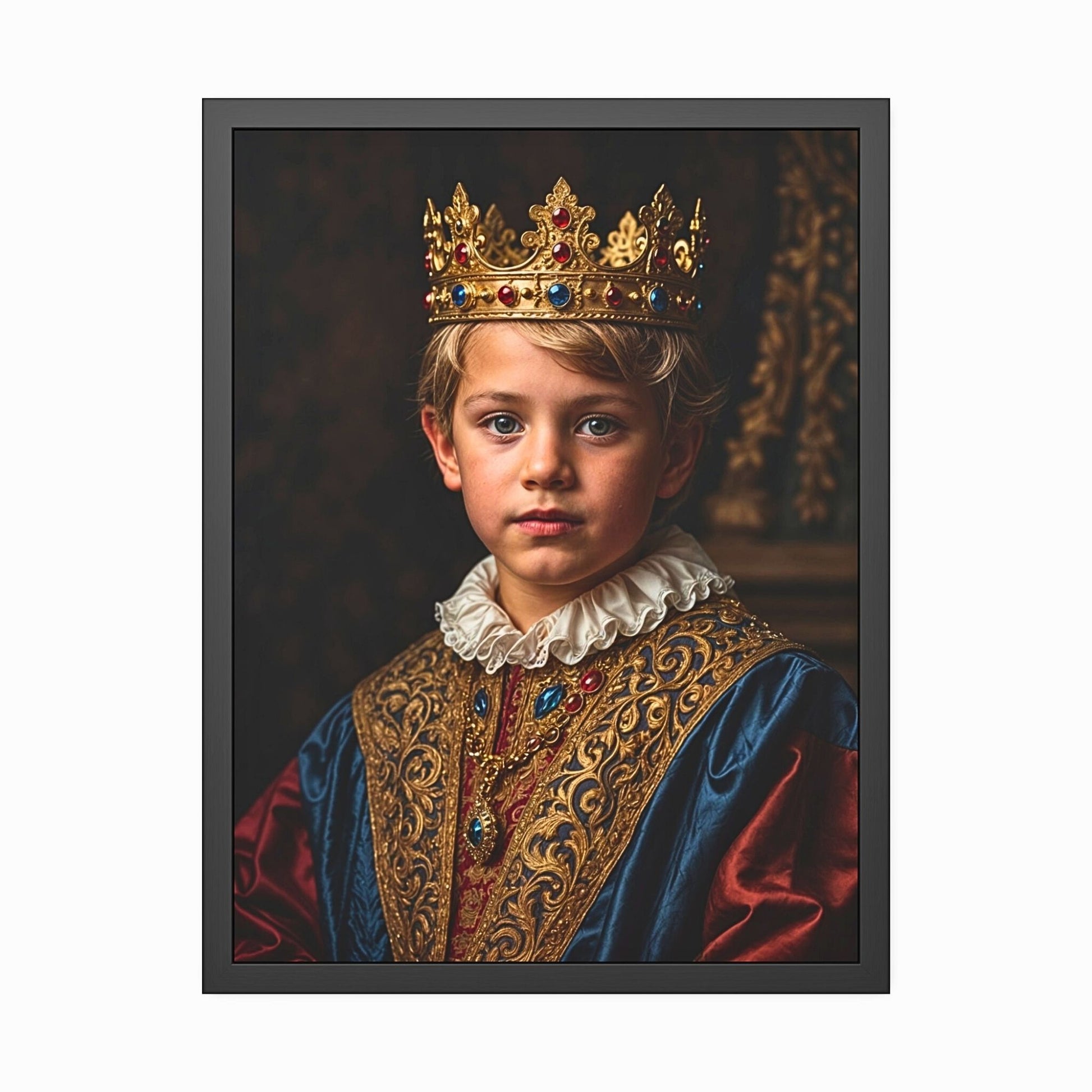 Transform your child's photo into a masterpiece with our Custom Kid Royal Portrait service. Personalized portraits of your little Prince or Princess, ideal for birthdays and memorable gifts. Experience the elegance of Renaissance-inspired artwork tailored from your photos, perfect for decorating children's rooms and celebrating special moments.