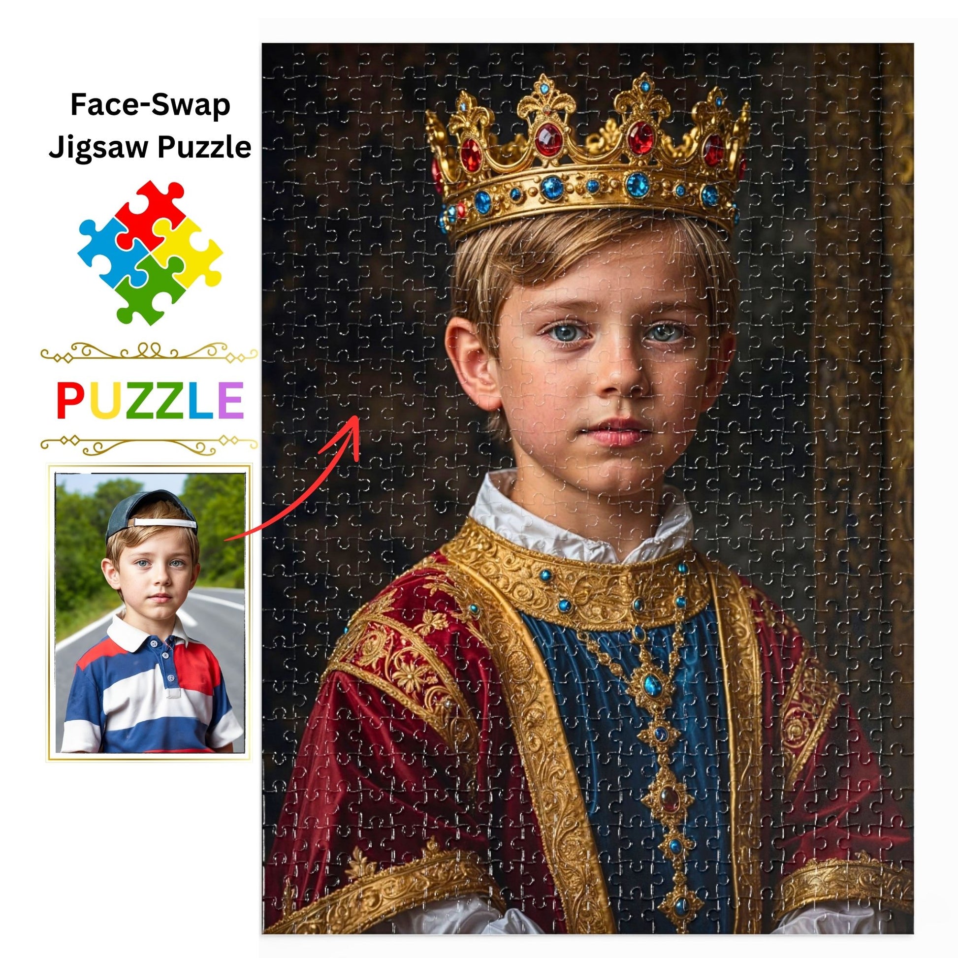 Transform Your Memories: Custom Royal Puzzle from Photo | Unique Gift for Parents | Turn your favorite photo into a stunning 252, 500, or 1000-piece puzzle. Perfect for birthdays, holidays, or any special occasion. Crafted with precision from premium materials for an exceptional experience. Each puzzle comes in an elegant metal box, ready to delight. Ideal for all ages, order now and create lasting memories with this personalized masterpiece.
