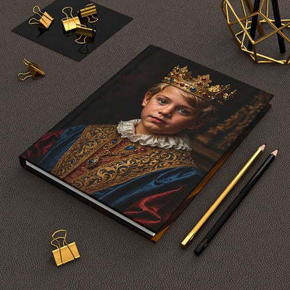 our exquisite Custom Kids Royal Journal from Photo, where ordinary photographs are transformed into extraordinary keepsakes. This personalized journal combines the artistry of portrait photography with the elegance of historical royal manuscripts, creating a stunning homage to your child’s uniqueness.