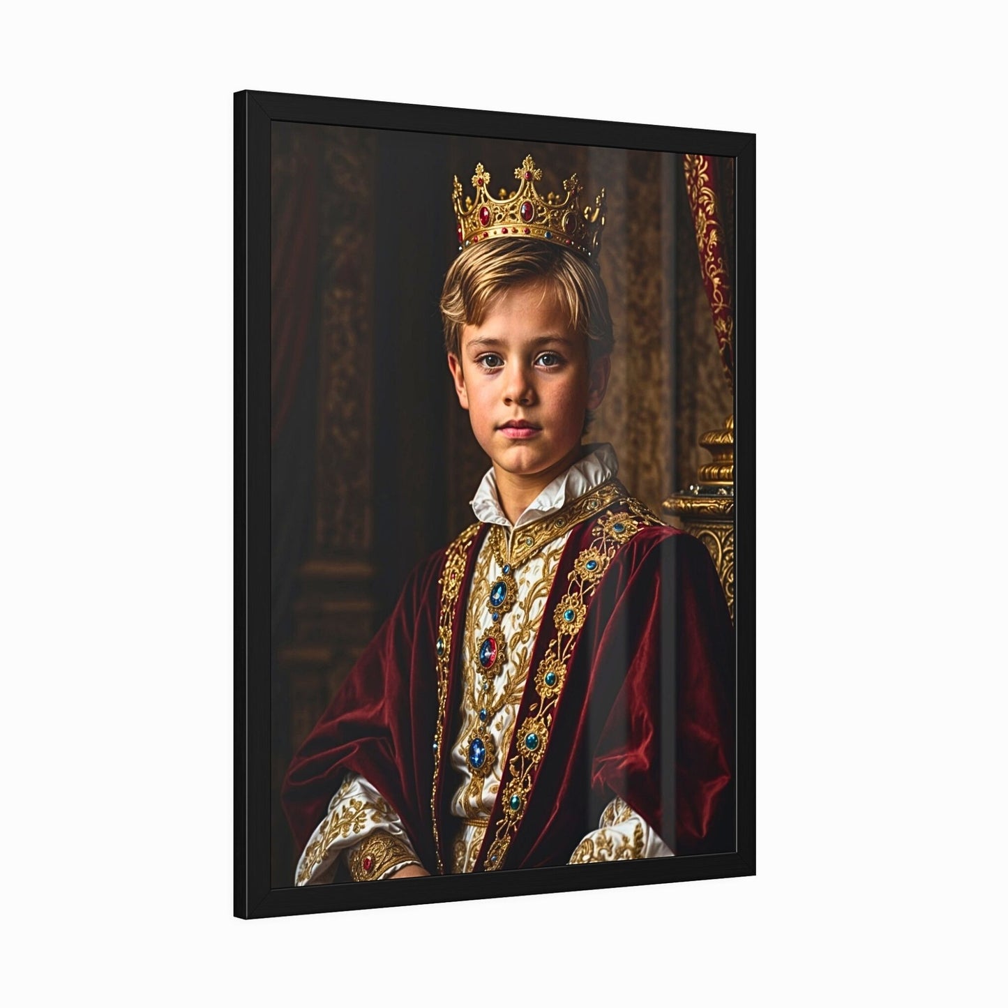 Transform your child's photo into a majestic royal portrait. Our custom kids' portraits are perfect for birthdays and special occasions, capturing the essence of royalty. Personalized and Renaissance-inspired, these portraits make unique and cherished gifts for boys and girls.