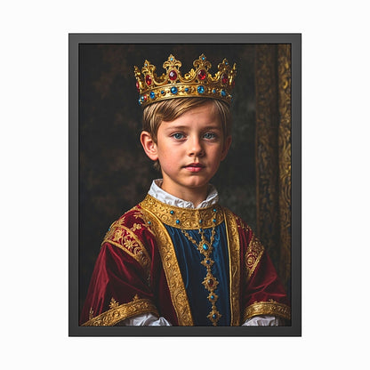 Turn your child's photo into a regal masterpiece with our Custom Kid Royal Portraits. Ideal for birthdays and special events, these personalized portraits of your little King or Queen blend modern artistry with classic royal themes. Perfect for unique gifts and stylish kids' room decor.
