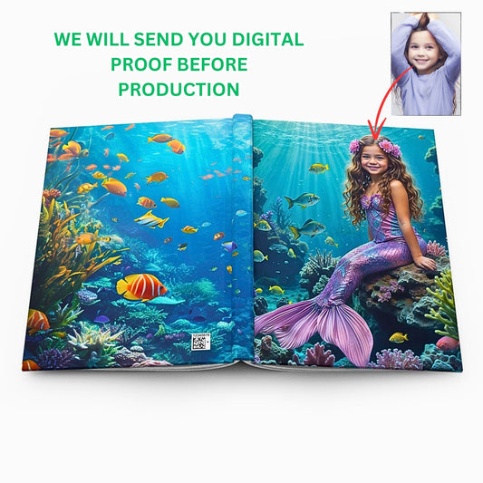 Discover the magic of our Custom Mermaid Journal, personalized with her favorite photo. Ideal for birthdays, this unique gift for girls is a delightful way to treasure mermaid-themed memories and inspire creativity.