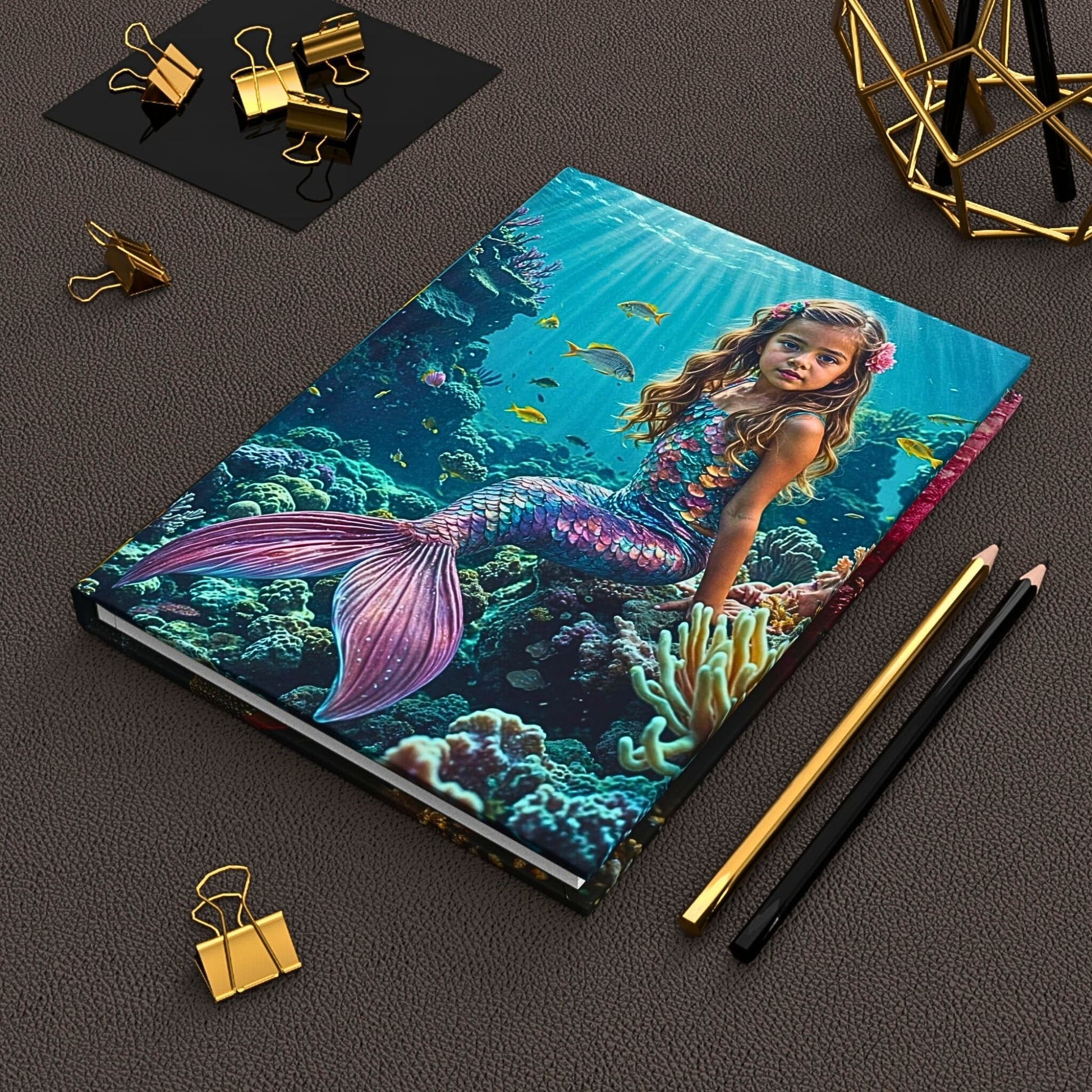 Celebrate her imagination with a Custom Mermaid Journal, personalized from her cherished photo. This unique gift for girls is ideal for birthdays, providing a magical way to record mermaid-inspired dreams and adventures.