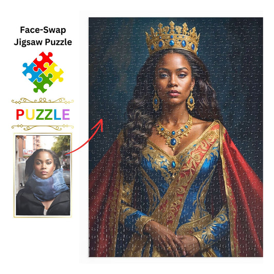 Transform your photos into stunning Custom Royal Puzzle portraits! Perfect for birthdays, gifts for her, and home decor. Explore Renaissance puzzles, personalized queen portraits, and historical puzzle art. AI-designed, digital downloads available. Surprise with custom female puzzle gifts that celebrate uniqueness and history.