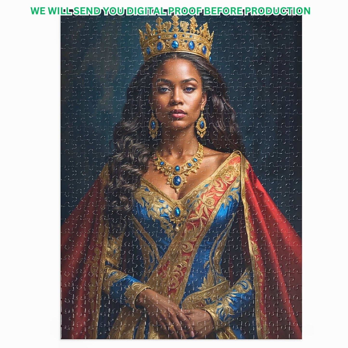 Transform your photos into stunning Custom Royal Puzzle portraits! Perfect for birthdays, gifts for her, and home decor. Explore Renaissance puzzles, personalized queen portraits, and historical puzzle art. AI-designed, digital downloads available. Surprise with custom female puzzle gifts that celebrate uniqueness and history.