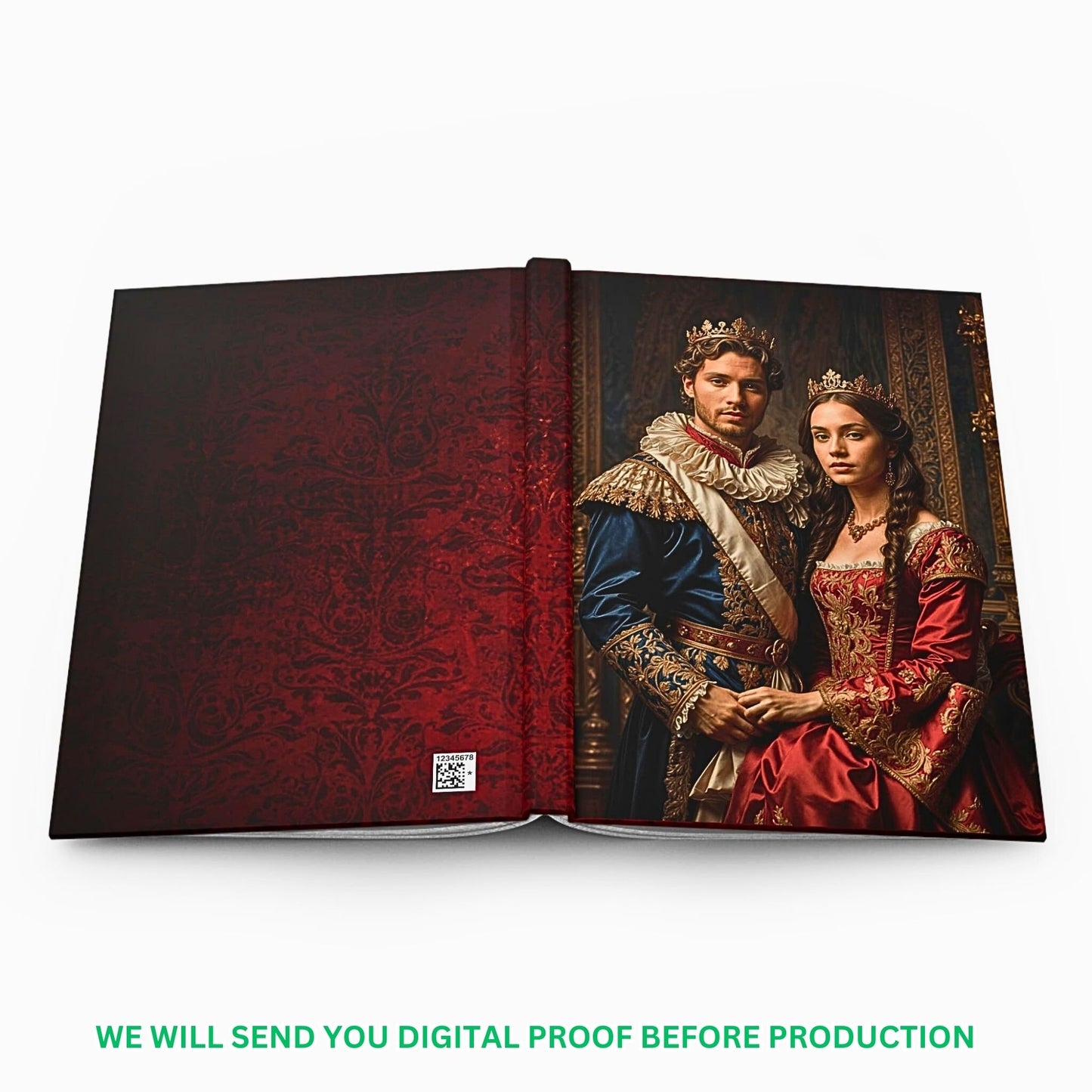 Custom Journal, Custom Royal Couples Journal from Photo, Renaissance Journal, Historical Journal, (50)