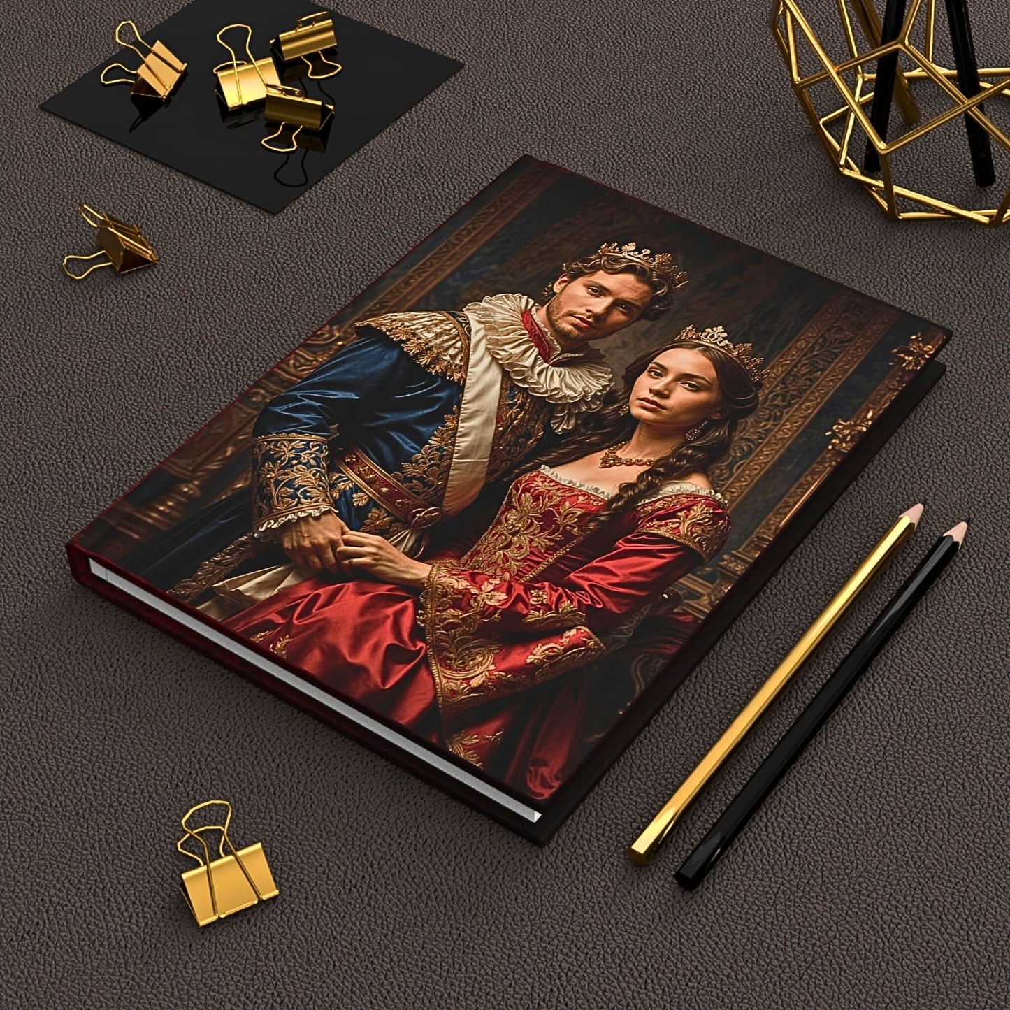 Custom Journal, Custom Royal Couples Journal from Photo, Renaissance Journal, Historical Journal, (50)
