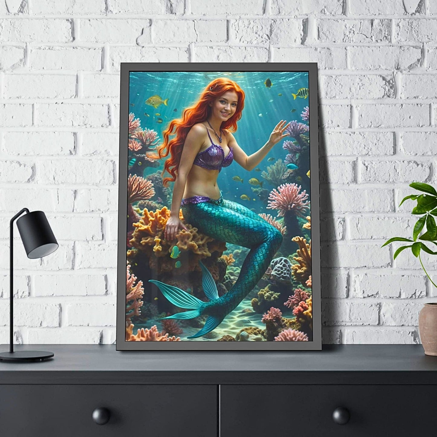 Custom Mermaid Portrait: Unique Birthday Gift for Her.MT2.9