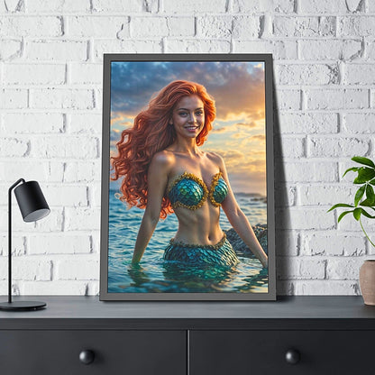 Custom Mermaid Portrait: Custom Princess Art from Your Photo.MT2.11