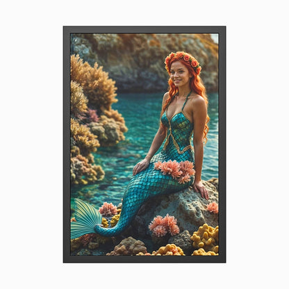 Custom Mermaid Portrait: Handcrafted Fantasy Portrait for Women.MT2.12