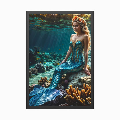 Female Custom Mermaid Portrait: Special Birthday Gift Artwork.MT2.13