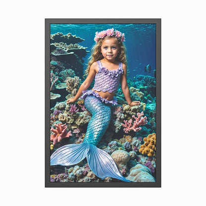 Turn cherished memories into timeless treasures with our Custom Mermaid Portrait from Photo service. Give your daughter a personalized Princess Mermaid Portrait for her Birthday. Elevate any space with our Wall Art options. Perfect for gifting to daughters, sisters, moms, or girlfriends. Create unforgettable moments with our Custom Mermaid Art portraits.