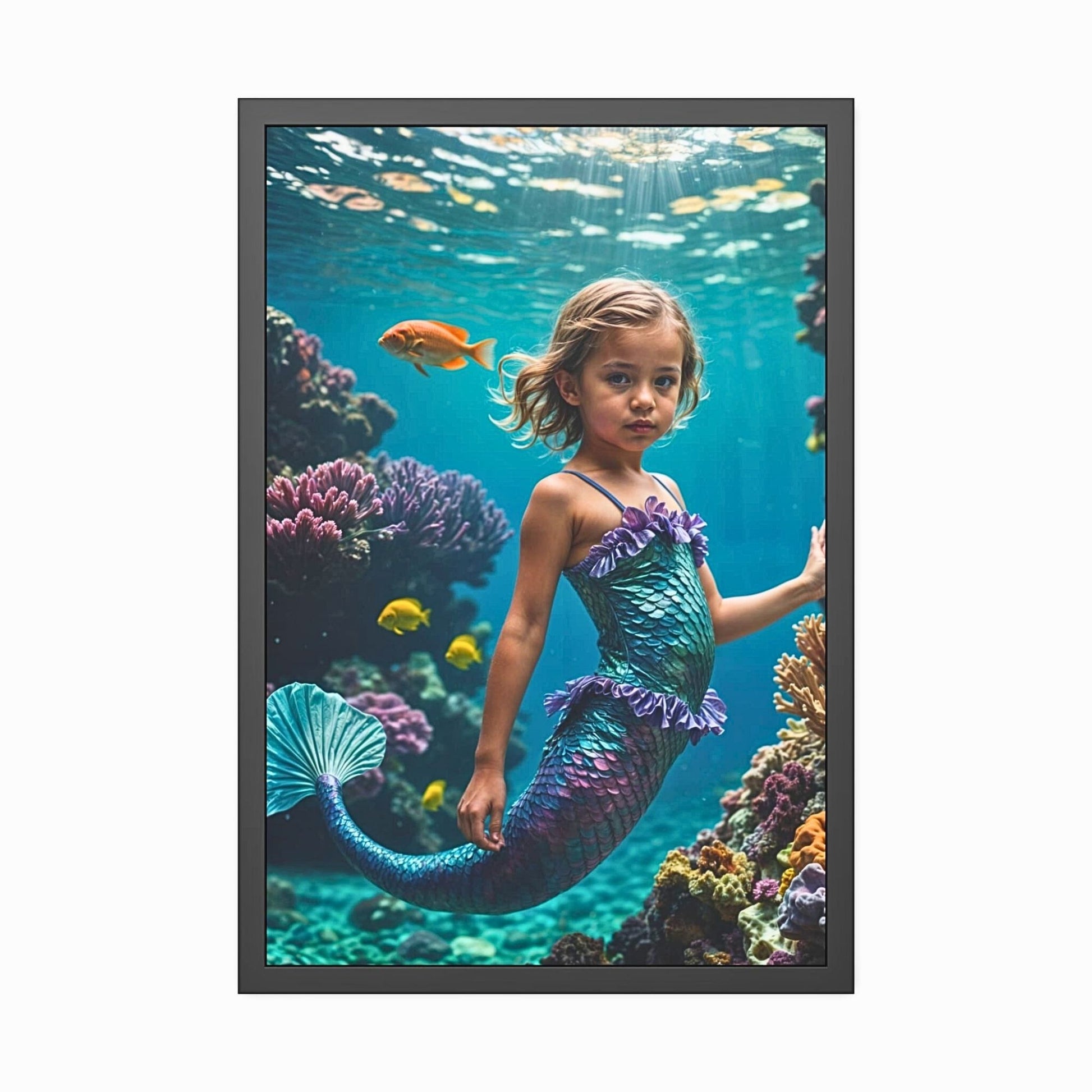 Capture the enchantment of the sea with our Custom Mermaid Portrait from Photo service. Surprise your daughter with a Personalized Princess Mermaid Portrait for her Birthday. Elevate your décor with our exquisite Wall Art options. The perfect gift for daughters, sisters, and moms alike. Create lasting memories with our Custom Mermaid Art portraits.