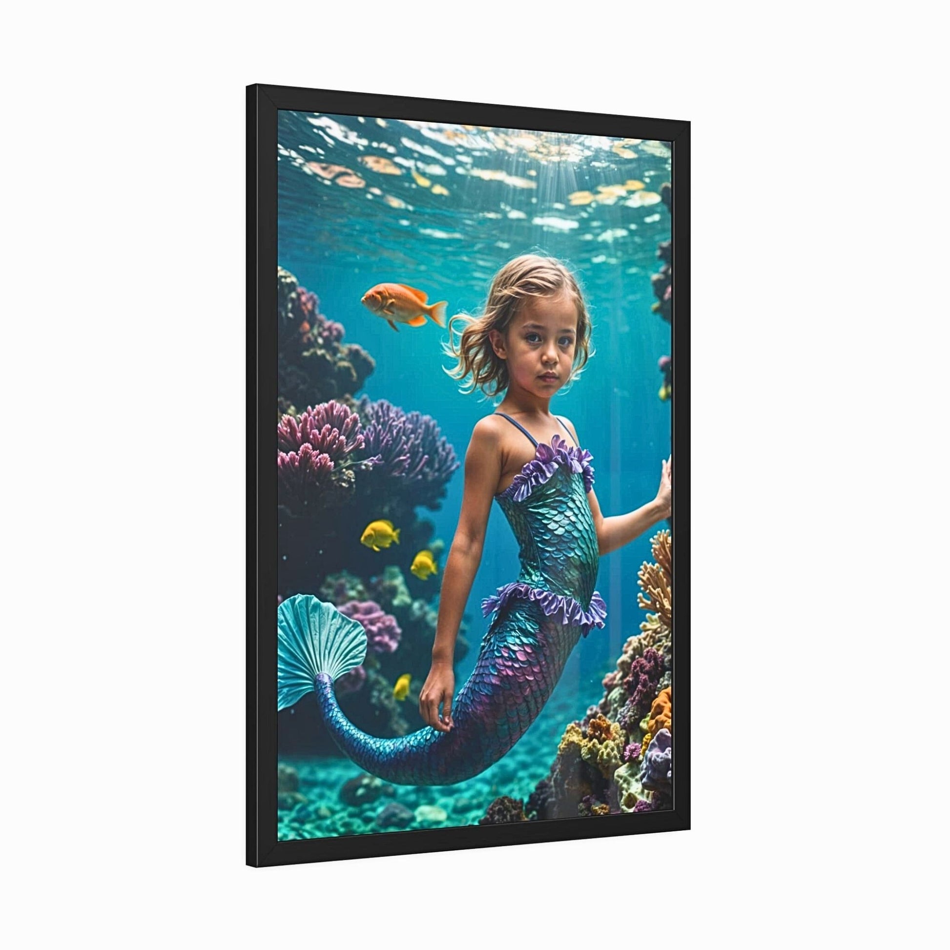 Capture the enchantment of the sea with our Custom Mermaid Portrait from Photo service. Surprise your daughter with a Personalized Princess Mermaid Portrait for her Birthday. Elevate your décor with our exquisite Wall Art options. The perfect gift for daughters, sisters, and moms alike. Create lasting memories with our Custom Mermaid Art portraits.