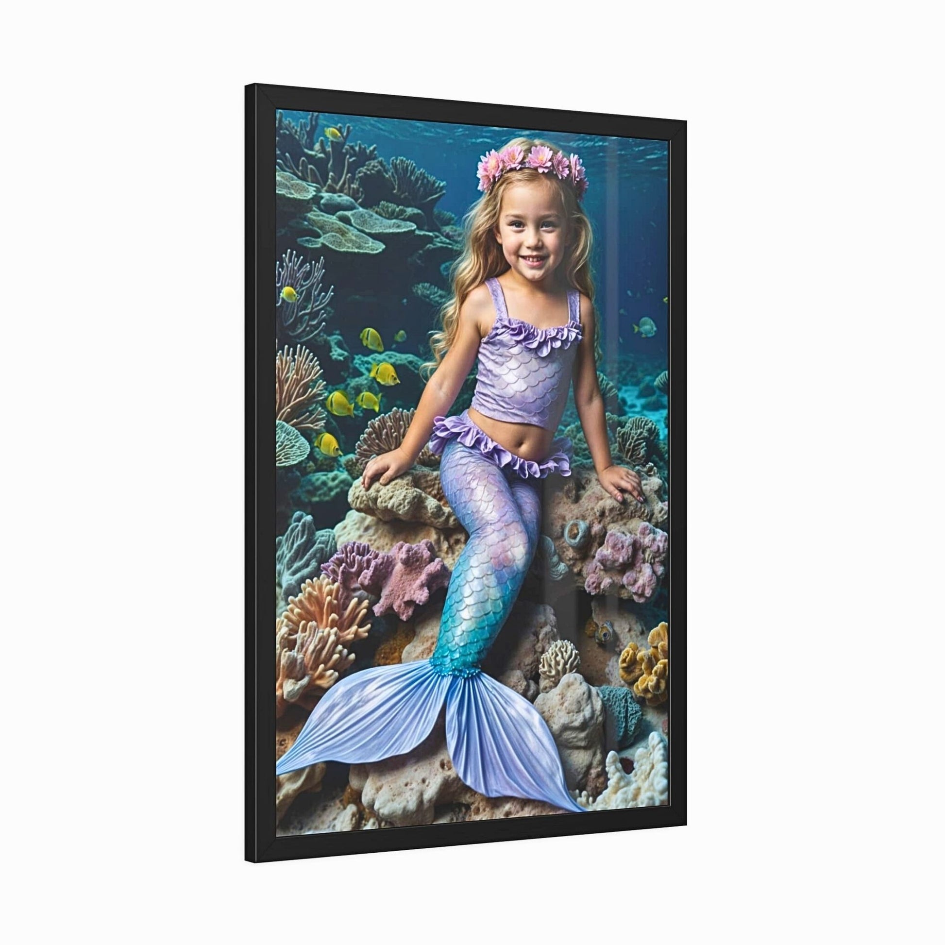 Create magical memories with our Custom Mermaid Portrait from Photo. Personalized Princess Mermaid Portraits make perfect Birthday Gifts for your daughter. Add charm to any space with unique Wall Art. Ideal for daughters, sisters, moms, and girlfriends, these Custom Mermaid Art portraits are unforgettable gifts. Turn photos into enchanting personalized keepsakes.