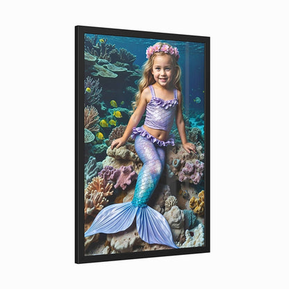 Create magical memories with our Custom Mermaid Portrait from Photo. Personalized Princess Mermaid Portraits make perfect Birthday Gifts for your daughter. Add charm to any space with unique Wall Art. Ideal for daughters, sisters, moms, and girlfriends, these Custom Mermaid Art portraits are unforgettable gifts. Turn photos into enchanting personalized keepsakes.