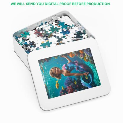 Custom Mermaid Puzzle with Your Photo - Personalized Princess Gift.4