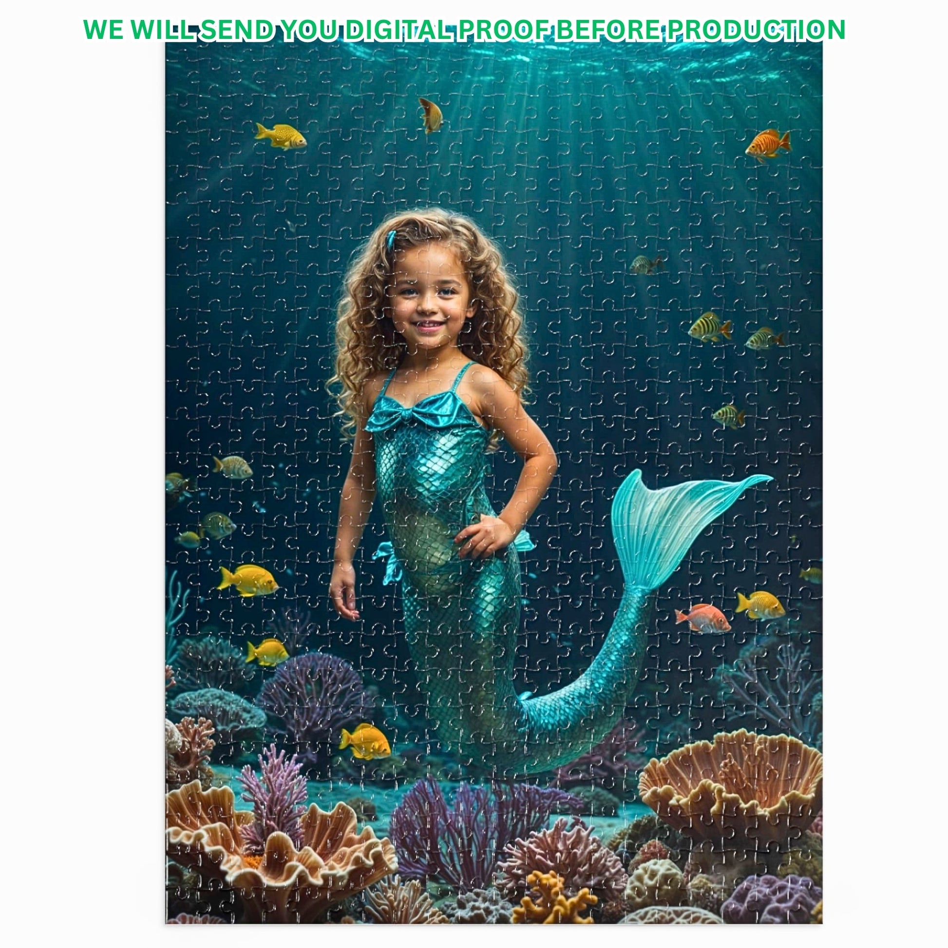 Dive into Creativity with Our Custom Mermaid Puzzle from Photo! Bring Your Memories to Life with a Personalized Little Mermaid Puzzle. The Perfect Princess Birthday Gift for Girls. Choose from 250 to 1000 Pieces for a Fun Challenge!