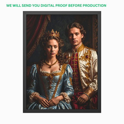 Custom Portrait, Custom Royal Couples Portrait from Photo, Renaissance Portrait, Historical Portrait, (11)