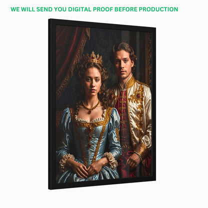 Custom Portrait, Custom Royal Couples Portrait from Photo, Renaissance Portrait, Historical Portrait, (11)