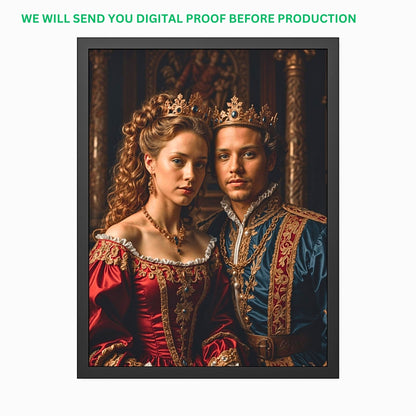Custom Portrait, Custom Royal Couples Portrait from Photo, Renaissance Portrait, Historical Portrait, (36)
