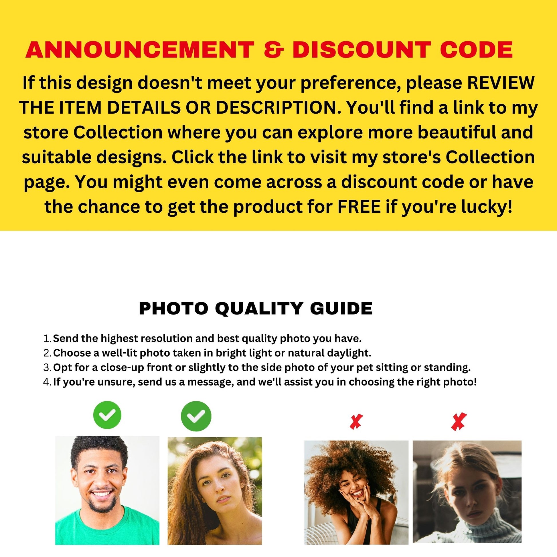 Announcement and discount