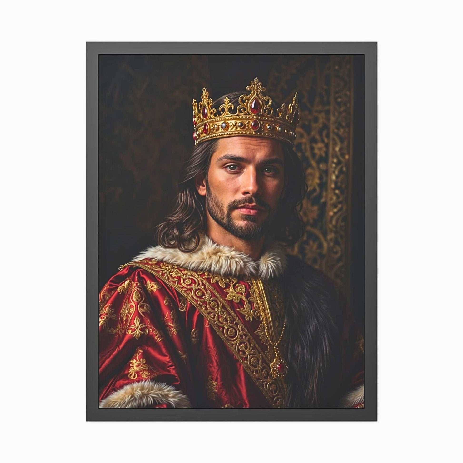 Transform a cherished photo into a majestic custom royal portrait, evoking the elegance of Renaissance artistry. Ideal as a birthday gift or for any occasion, this personalized king portrait captures the essence of regality. Available for digital download, it's a unique and timeless present for him.