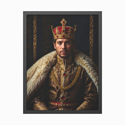 Turn a treasured photo into a regal masterpiece with a custom royal portrait. Inspired by the Renaissance, this historical gem makes for a memorable birthday gift or a thoughtful present for him. With its timeless appeal and digital download option, this personalized king portrait is sure to delight and impress.