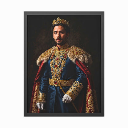 Capture the essence of royalty with a custom royal portrait inspired by the Renaissance era. This personalized king portrait, perfect for birthdays and special occasions, offers a unique gift for him. With its historical flair and digital download option, it's a timeless masterpiece that celebrates regal elegance in a memorable way.
