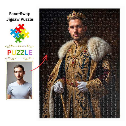 Experience the magic of personalized puzzles! Transform your photos into Custom Royal Puzzles, Renaissance Puzzles, and Historical Puzzles. Perfect gifts for friends, men, dads, and husbands. Unique birthday and holiday gifts: custom king-themed puzzles, Ai design puzzles, and more.