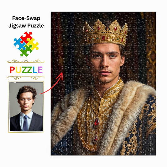 Custom Puzzle from Photo: Royal  puzzle, Renaissance Style, Birthday Gift, Human Puzzle.A4.1