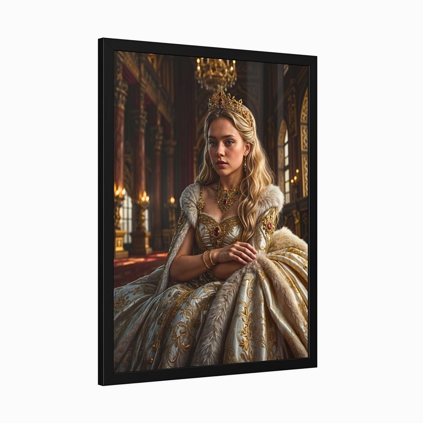 Looking for a unique gift? Get a custom royal portrait from your picture! Perfect for birthdays or as a personalized queen portrait. This Renaissance-style historical portrait makes a great gift for her, capturing the essence of royalty with a touch of humor. Ideal for any woman in your life, whether it's your mom, wife, or friend. Surprise them with this custom woman portrait today!
