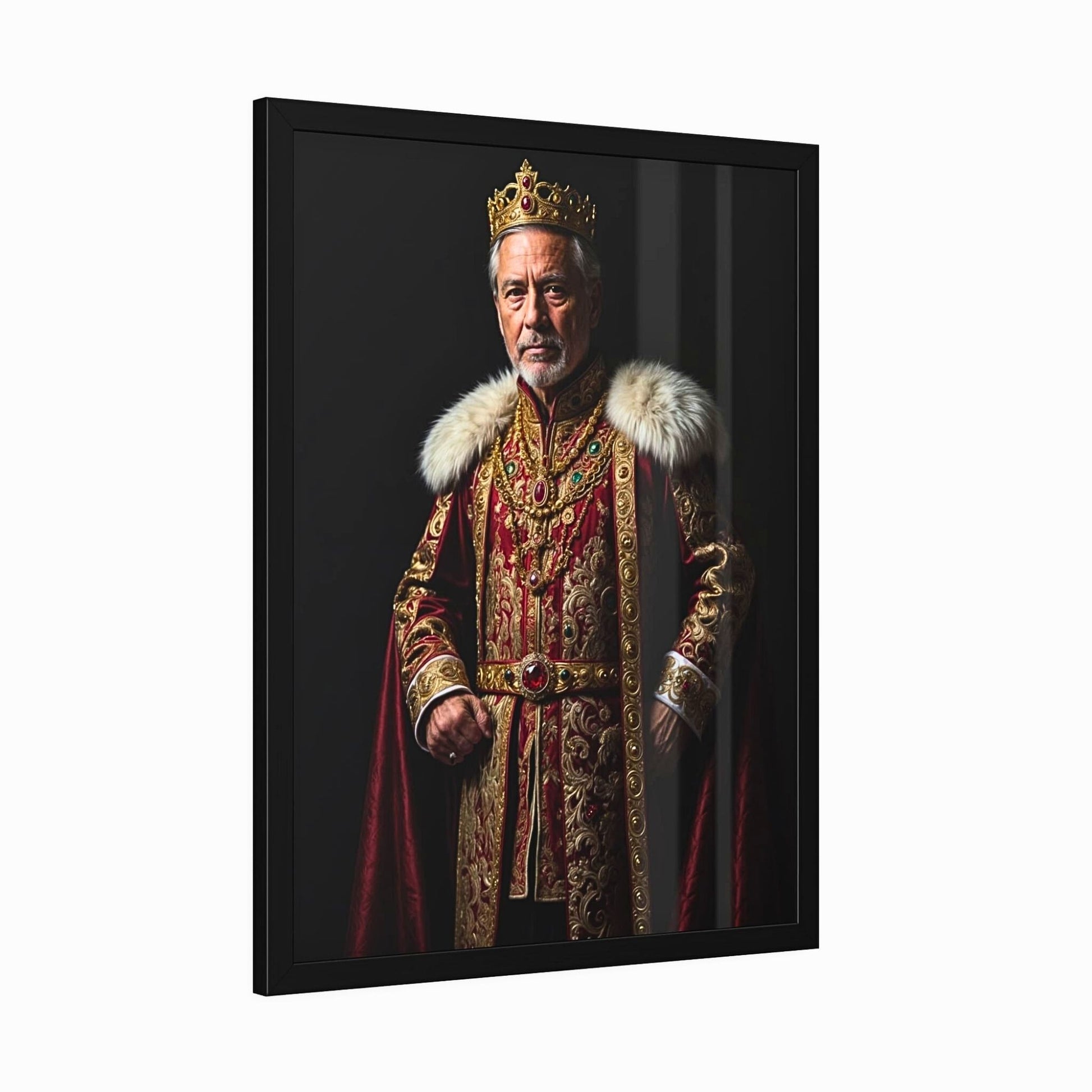 Celebrate a special occasion with a personalized king portrait, intricately designed in the style of the Renaissance. This custom royal portrait, suitable for birthdays and more, makes a thoughtful gift for him. With its historical charm and digital download availability, it's a timeless expression of regal sophistication that he'll cherish forever.