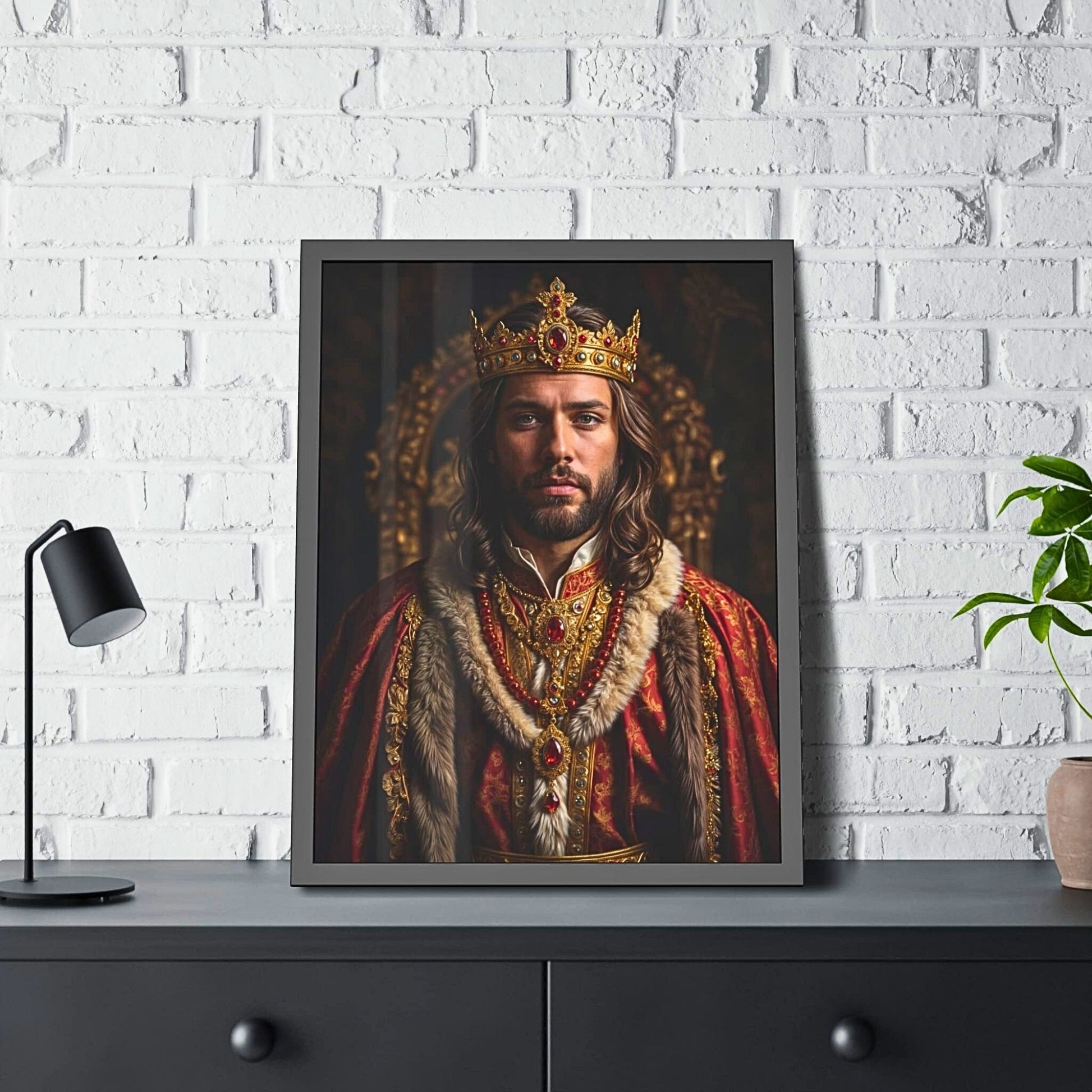 Create a captivating custom royal portrait inspired by the Renaissance, transforming your photo into a regal masterpiece. Whether for a birthday surprise or a thoughtful gesture for him, this personalized king portrait is a timeless gift. With its historical charm and digital download convenience, it's a unique way to honor special moments with a touch of regal elegance.