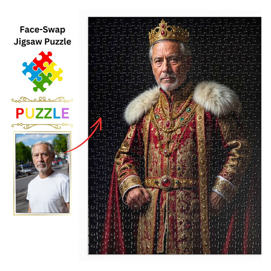 Celebrate special moments with custom puzzles! Turn your photos into Royal King Puzzles, Renaissance Puzzles, and Historical Puzzles. Ideal for birthdays, holidays, and anniversaries. These unique, personalized gifts are perfect for friends, dads, and husbands, offering a creative and memorable way to cherish your favorite memories.