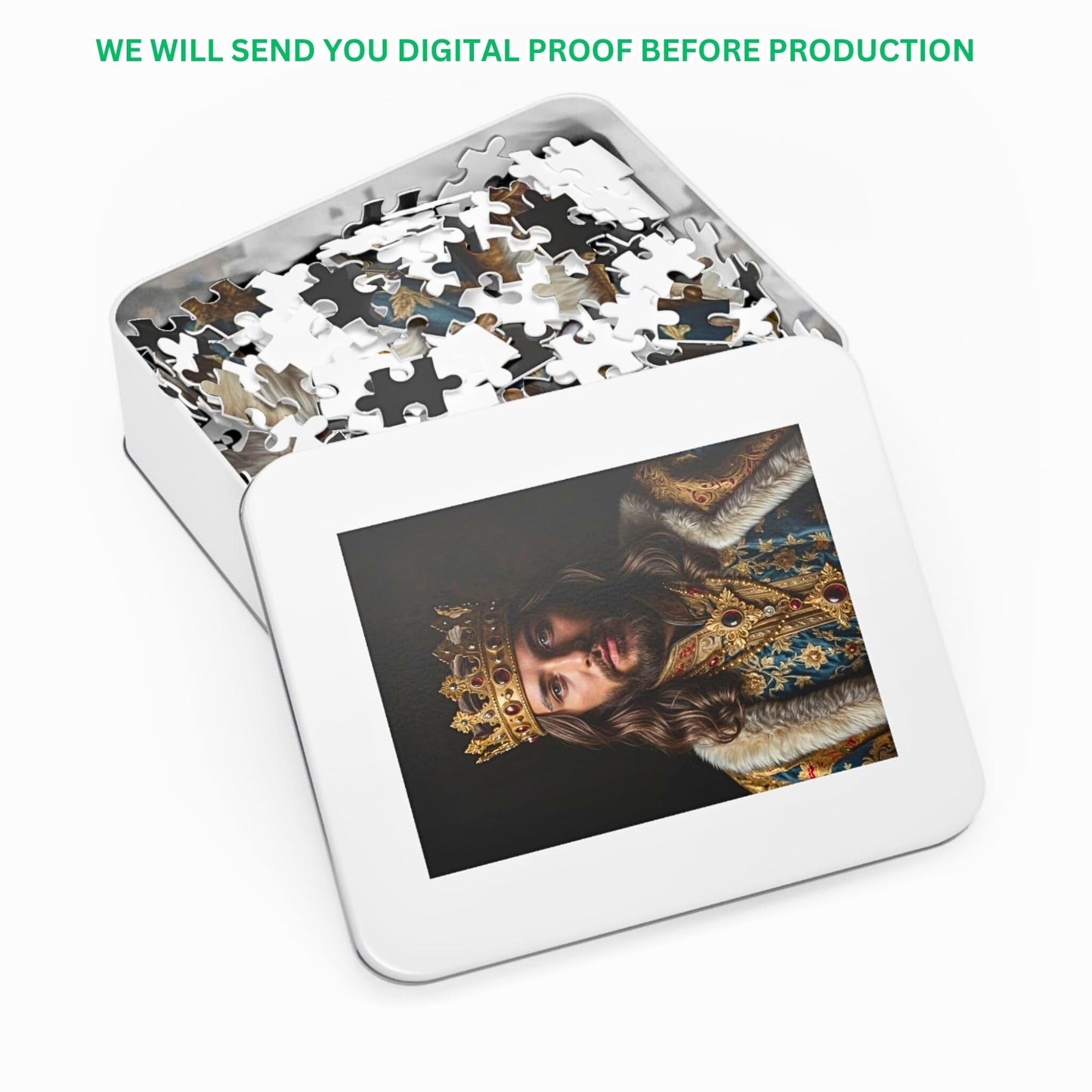 Discover the charm of custom puzzles! Turn your cherished photos into Royal King Puzzles, Renaissance Puzzles, and Historical Puzzles. Perfect for birthdays, holidays, and special occasions. These unique, personalized puzzles make ideal gifts for friends, dads, and husbands, offering a creative blend of personal touch and historical elegance.